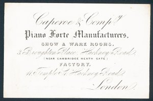 Caperoe & Company, piano forte manufacturers by English School
