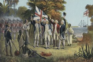 Captain Cook Taking Possession of Australia by English School