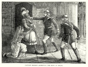 Captain Hodson Arresting the King of Delhi by English School