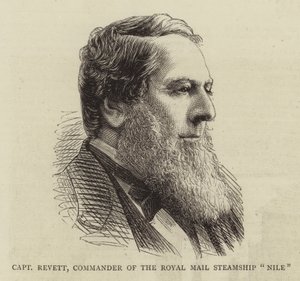 Captain Revett, Commander of the Royal Mail Steamship "Nile" by English School