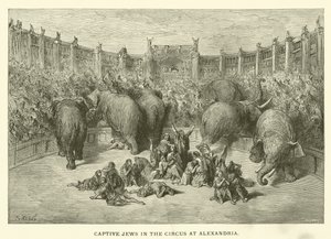 Captive Jews in the Circus at Alexandria (engraving) by English School
