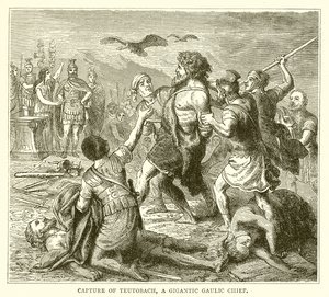 Capture of Teutobach, a Gigantic Gaulic Chief by English School
