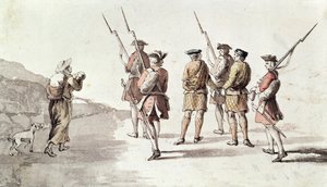 Capture of the Rebel, Simon Fraser, Lord Lovat by English School