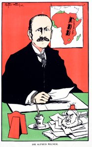 Caricature of Sir Alfred Milner, British colonial Governor of the Cape Colony at the outbreak of the Second Boer War by English School
