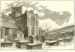 Cartmel Church and Village by English School