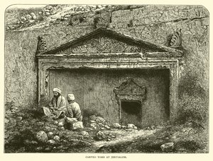 Carved Tomb at Jerusalem by English School