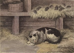 Cat and Mice in a Barn