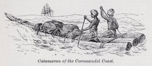 Catamaran of the Coromandel Coast by English School