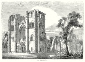 Cathedral of Elgin by English School