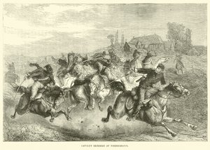 Cavalry Skirmish at Niederbronn, July 1870 by English School