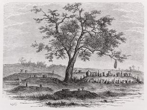 Cemetery and sacred tree in Mbinda, from 
