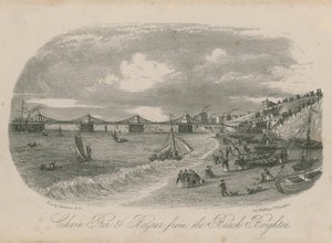 Chain Pier and Bazaar from the Beach at Brighton by English School