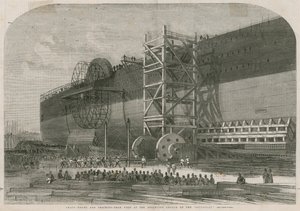 Chain drums and checking gear used at the attempted launch of the Leviathan by English School
