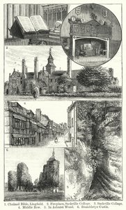 Chained Bible, Lingfield; Fireplace, Sackville College; Sackville College; Middle Row; In Ashurst Wood; Brambletye Castle by English School