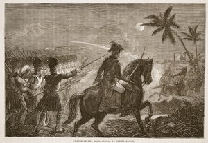 Charge of the Highlanders at Seringapatam, Illustration from Cassell
