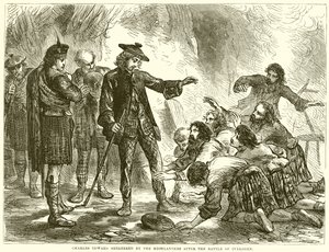 Charles Edward sheltered by the Highlanders after the Battle of Culloden by English School