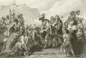 Charles II Landing at Dover by English School