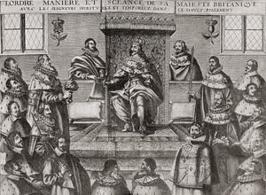 Charles I in the House of Lords in 1648, from 