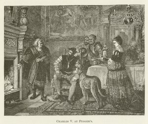 Charles V at Fuggers by English School