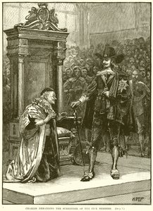Charles demanding the Surrender of the Five Members by English School