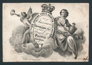 Charman, jeweller, corner of Albemarle Street and Piccadilly, trade card by English School