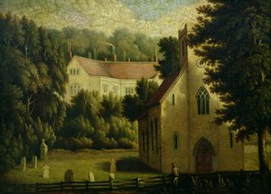Chawton House and Church, 1809 by English School