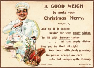 Chef Weighing Letters and Food on Scales
