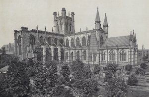 Chester: The Cathedral, from City Walls by English School