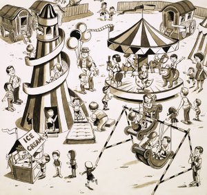 Children at the fair by English School