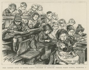 Children at Work After Dinner by English School