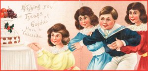 Children Looking at Christmas Food