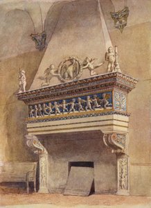 Chimney-piece delle Agneli, Ducal Palace, Urbino, Italy by English School