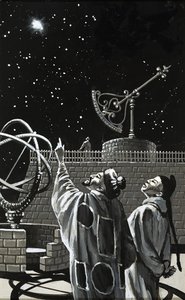 Chinese Astronomers Searching the Skies for a Sign by English School