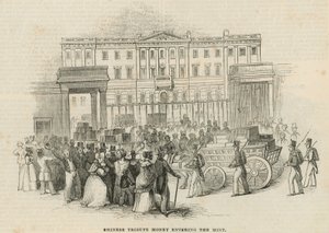 Chinese Tribute Money Entering the Royal Mint, London by English School