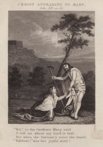 Christ Appearing to Mary, John 20:15 by English School