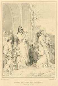 Christ blessing the children, Mark X, 13-16