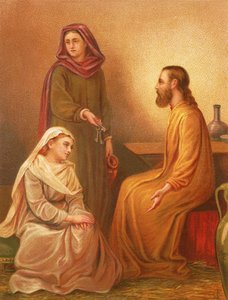 Christ in the house of Martha and Mary