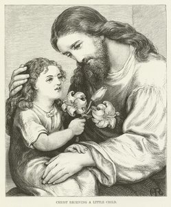 Christ Receiving a Child by English School