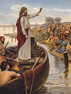 Christ Teaching by the Seaside by English School