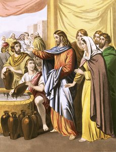 Christ turning water into wine