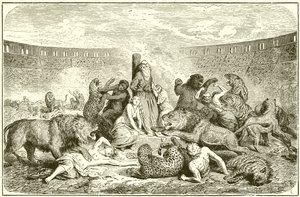 Christian Martyrs in the Arena by English School