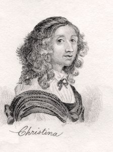 Christina of Sweden, from Crabbs Historical Dictionary, published 1825 by English School