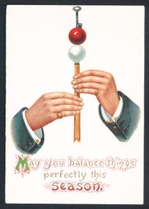 Christmas card - May you balance things perfectly this season by English School