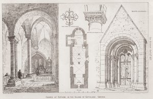 Church at Gothem, in the Island of Gothland, Sweden by English School