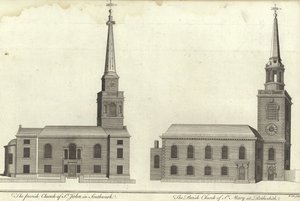 Church of St John, Southwark and Church of St Mary, Rotherhithe by English School
