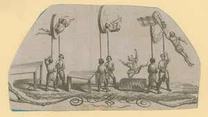 Circus acrobats by English School