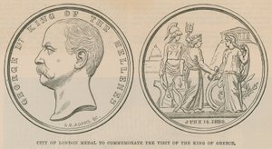 City of London Medal to Commemorate the Visit of the King of Greece in June 1880 by English School