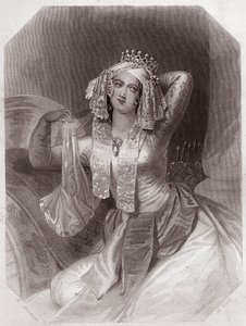 Cleopatra (Antony and Cleopatra) in - Gallery of the women of Shakespeare, collection of forty-five serious portraits by early London artists, enriched with critical and literary notices circa 1838 by English School