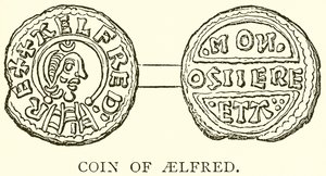 Coin of Aelfred by English School
