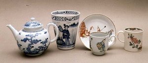 Collection of Liverpool porcelain by English School